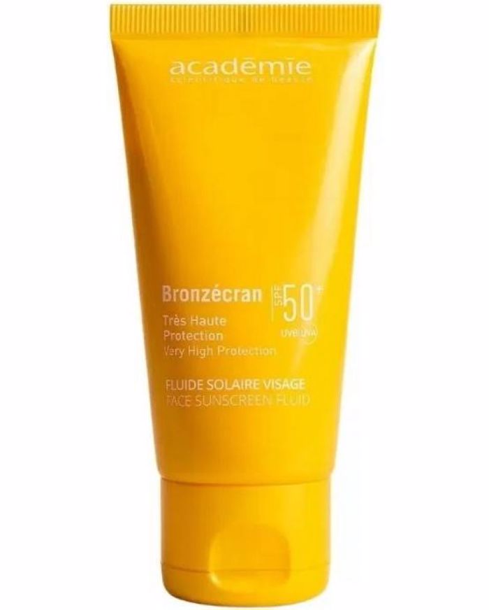 academie Bronzecran Fluid Solaire Visage UVA/UVB Antiliako ugo prosopou, SPF50+ 50 ml