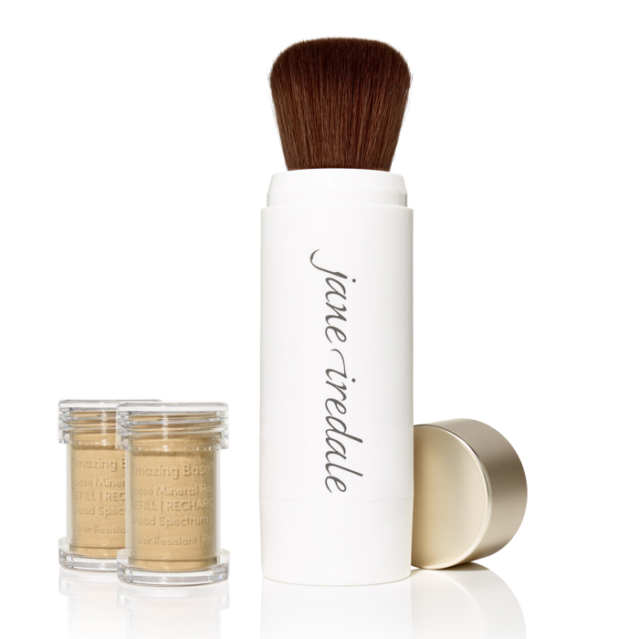 jane iredale -The Skincare Makeup Glow Amazing Base® Loose Mineral Powder SPF 20 Refillable Brush Golden Glow