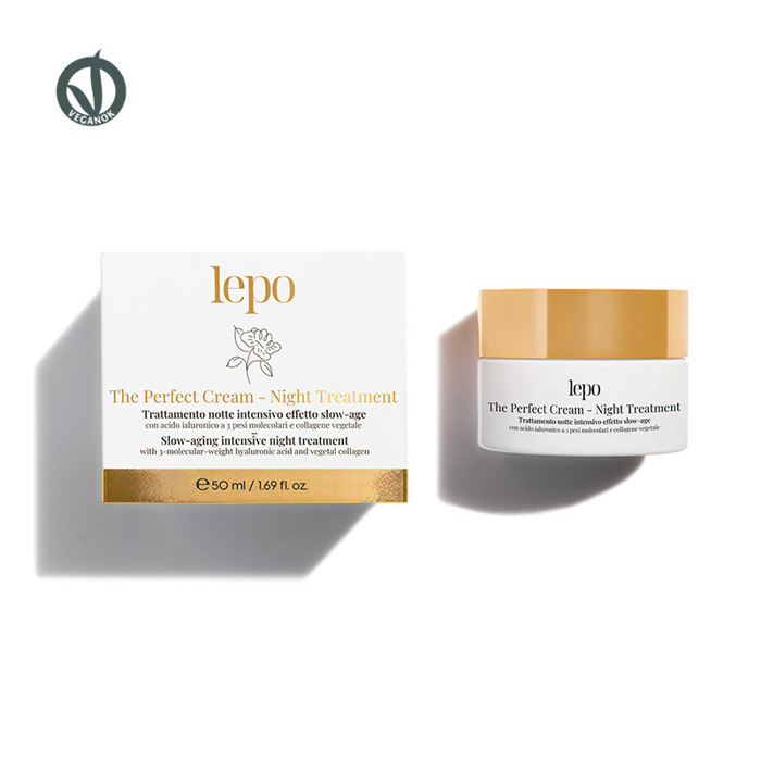 Lepo The Perfect Cream -Night Treatment Plousia Krema Nuxtas ga Entatiki Anazoognisi me ualouroniko oxu kai Futiko kollagno (Xrisi kai os Maska) Liftingg Efe 50 ml