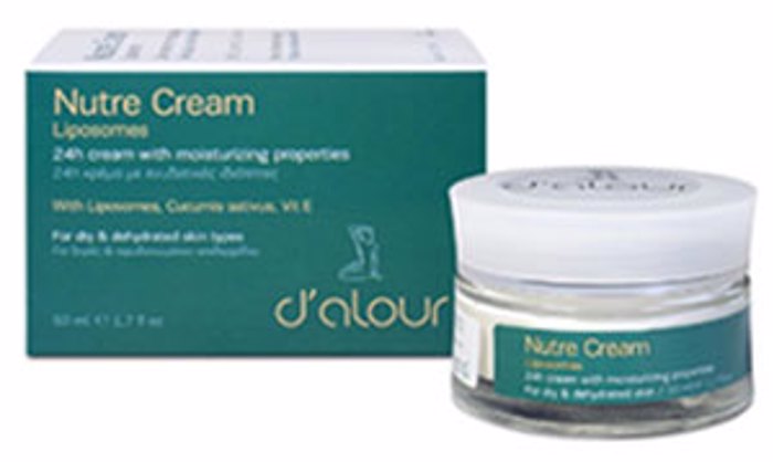 d’alour Nutre Cream - Liposomes Apali 24ori Bathia Enudatiki Krema Prosopou me Liposomata ga Xires Afudatomenes kai Orimes Epidermides 50 ml