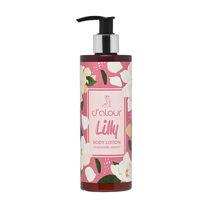 d’alour Lilly Body Lotion Ενυδατικό Γαλάκτωμα Σώματος με Φυτικά Εκχυλίσματα από Φύλλα Ελιάς και Xαμομήλι για Απαλή Επιδερμίδα και Άρωμα που Διαρκεί 300ml