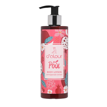 d’alour Pomegranate Body Lotion Ενυδατικό Γαλάκτωμα Σώματος με Φυτικά Εκχυλίσματα από Φύλλα Ελιάς και Ρόδι για Απαλή Επιδερμίδα και Άρωμα που Διαρκεί 300ml
