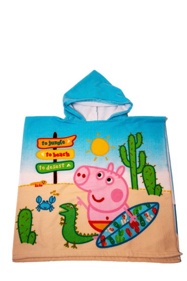  Μπουρνουζι ποντζο με κουκουλα Pepa - Πεπα το γουρουνακι - 55x110