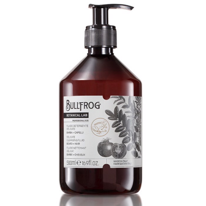 Bullfrog – Botanical Lab, Delicate Cleansing Fluid for Hair and Beard 500ml (απαλό καθαριστικό για μαλλιά και γένεια)