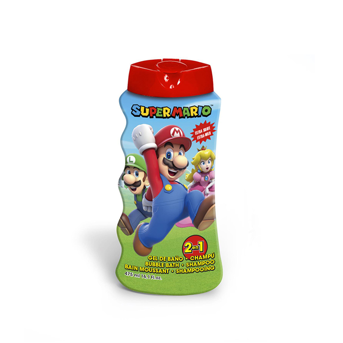 Super Mario 2 in 1 Bubble Bath - Shampoo 475 ml