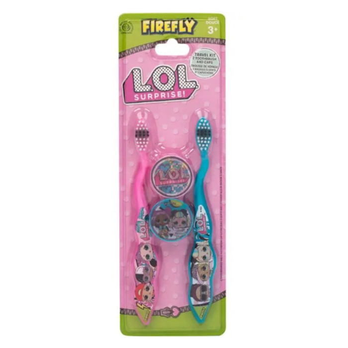 LOL SURPRISE! T/B TRAVEL CAPS  (Περιεχει 2 Οδοντόβουρτσες και 2 Καπάκια) 