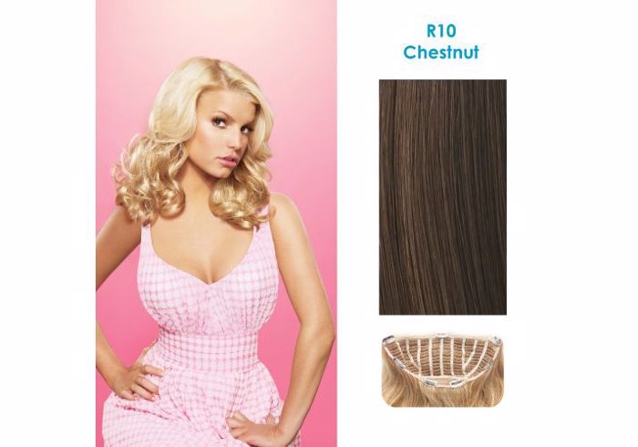Hairdo 45cm Wavy Clip-In Extensions - R10 Chestnut (kastano)