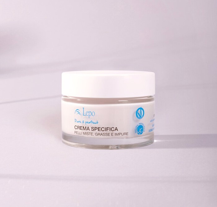 Lepo Special  Katapraϋntiki Enudatiki Krema Prosopou me Prebiotika Probiotika Kollitsida kai Amulo Ruziou - Idaniki ga Miktes Lipares kai Tasi ga Akmi Epidermides (Mavra Stigata Diastalmenoi Poroi) 50ml