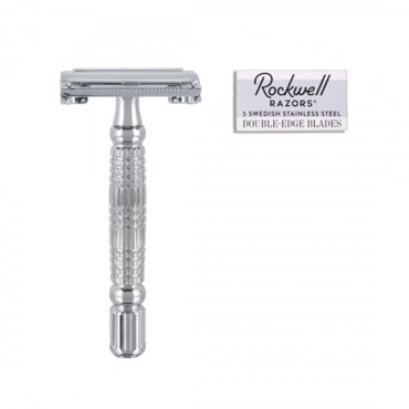 Rockwell Razors – R1 Rookie razor, white chrome (butterfly) Rockwell Razors – R1 Rookie razor, white chrome (butterfly)