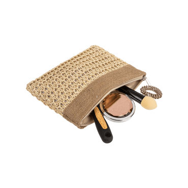 Τσάντα καλλυντικών από Bast fibre, με φερμουάρ