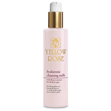 Yellow Rose HYALURONIC CLEANSING MILK Ενυδατικό γαλάκτωμα με Υαλουρονικό οξύ και εκχυλίσματα Λουλουδιών για όλα τα δέρματα 200ml