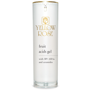 Yellow Rose FRUIT ACIDS GEL Ορός ανανέωσης με 10% οξέα φρούτων (γλυκολικό, γαλακτικό, κιτρικό, ταρταρικό και μηλικό οξύ) και Ceramides για όλα τα δέρματα 30ml