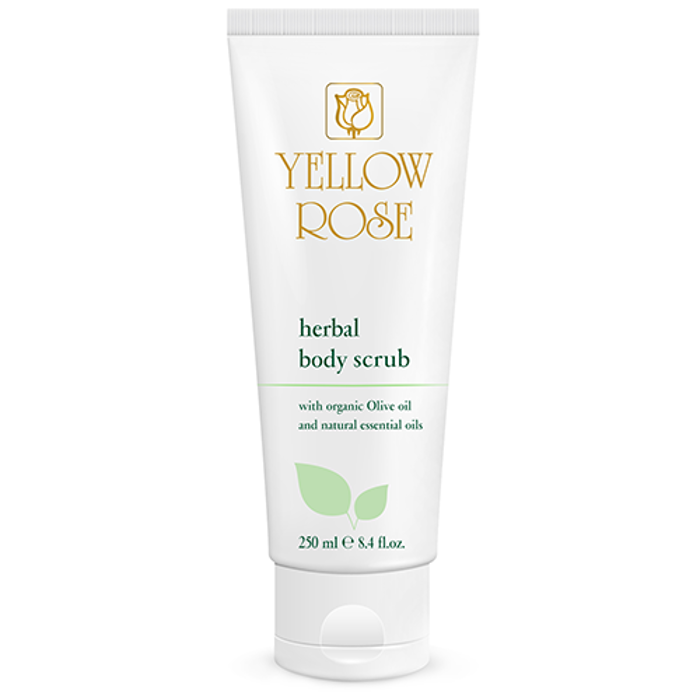 Yellow Rose HERBAL BODY SCRUB Scrub somatos me krustallous zaxaris ki ekxulismata botanon (97% sustatika futikis proelefsis) 250ml