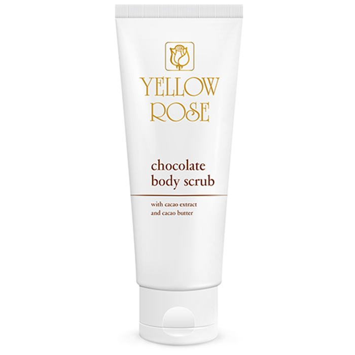 Yellow Rose CHOCOLATE BODY SCRUB Eidiko gel apolepisis somatos me enudatika, antioxeidotika kai apaluntika sustatika sokolatas 250ml
