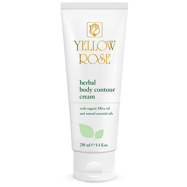 Yellow Rose HERBAL BODY CONTOUR CREAM Πλούσια ενυδατική, λιπολυτική και συσφιγκτική κρεμά τοπικής χρήσης χωρίς Καφεΐνη (97% φυτικό προϊόν) 250ml