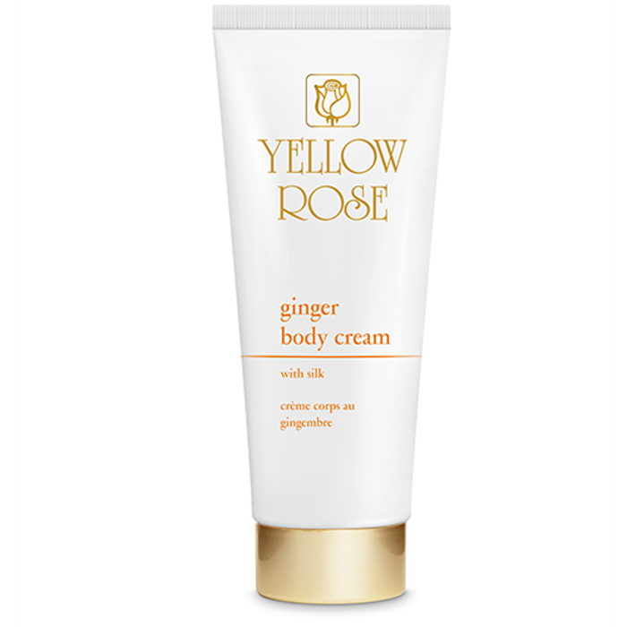 Yellow Rose GINGER BODY CREAM Enudatiki kai threptiki krema emploutismeni me Tzintzer, proteΐnes Metaxiou kai lipolutika sustatika 250ml