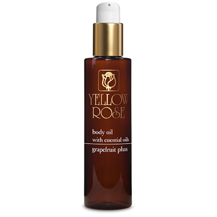 Yellow Rose BODY OIL GRAPE FRUIT PLUS Ga apisxnantiko masaz me aitherio elaio Grapefruit, futika ladia kai ekxulismata 200ml