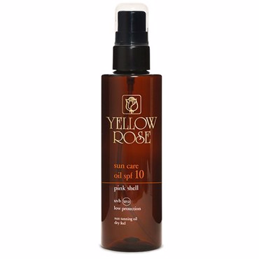 Yellow Rose SUN CARE OIL SPF 10 pink shell - Ξηρό αντηλιακό λάδι σώματος και μαλλιών, με εξαιρετικά ανάλαφρη υφή 200ml