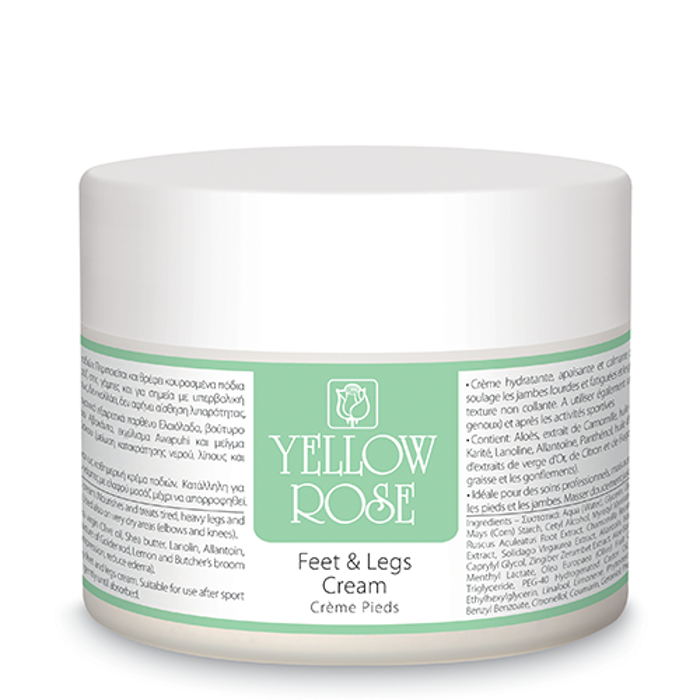 Yellow Rose FEET & LEGS CREAM Enudatiki, katapraϋntiki kai apaluntiki krema podion 300ml
