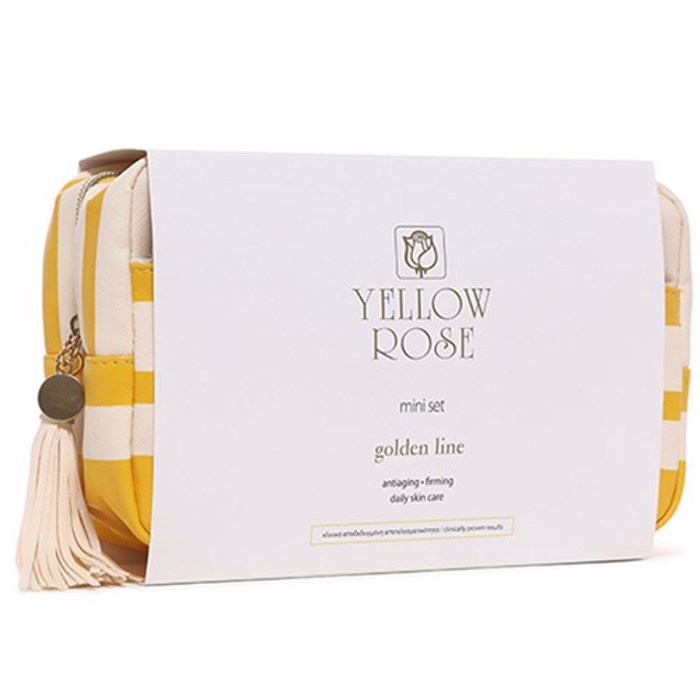 Yellow Rose GOLDEN LINE MINI SET Progamma antigransis 4 ebdomadon me apodedeigena apotelesmata (TSANTAKI NECESSAIRE - travel size)