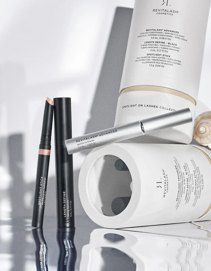 Revitalash Spotlight on Lashes Collection (3 Proϊonta) Limited Edition Set Advanced Eyelash Conditioner & Length Define Tubing Mascara & Limited-Edition Spotlight Stick Multipurpose Highlighter 3,5ml/5ml/1,2gr