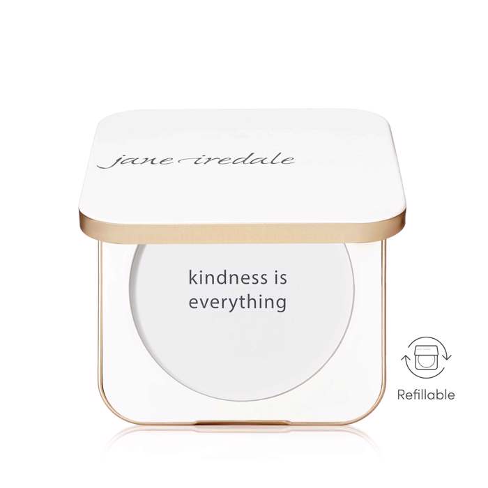 jane iredale -The Skincare Makeup White Refillable Compact Epanagmizomeni Thiki